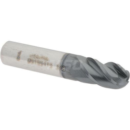 Accupro 09199415 Ball End Mill 0.375" Dia, 0.625" LOC, 4 Flute, Solid Carbide