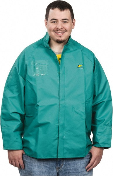 OnGuard 71032.M Rain Jacket Size Medium, Green, Nylon, Polyester & PVC