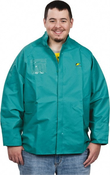 OnGuard 71032.2XL Rain Jacket Size 2X-Large, Green, Nylon, Polyester & PVC