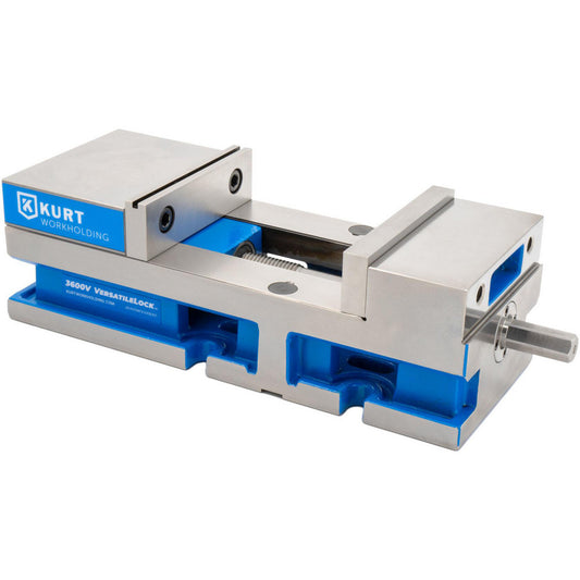 Kurt 3610V Machine Vise Single-Station, 6.00" Jaw Width, 6" Jaw Opening, Stationary Base, Precision
