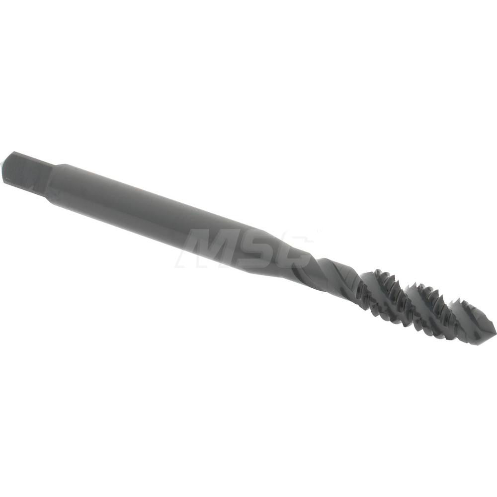 Hertel K033006AS Spiral Flute Tap #10-24, UNC, 3 Flute, Plug Chamfer, 2B/3B Class of Fit, High-Speed Steel, Oxide Finish