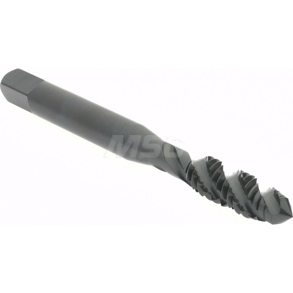 Hertel K033010AS Spiral Flute Tap 1/4-20, UNC, 3 Flute, Plug Chamfer, 3B Class of Fit, High-Speed Steel, Oxide Finish