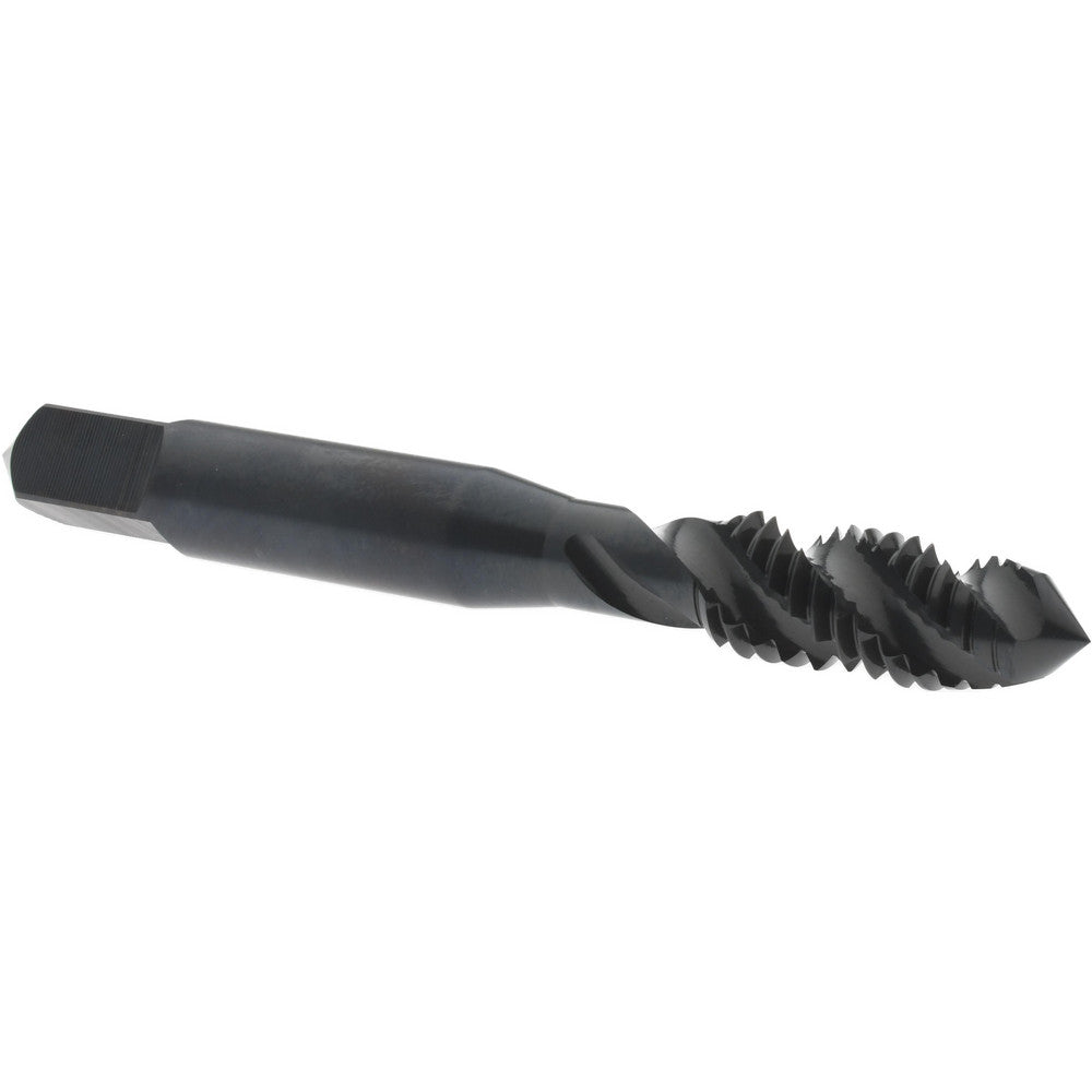 Hertel K033018AS Spiral Flute Tap 3/8-16, UNC, 3 Flute, Plug Chamfer, 3B Class of Fit, High-Speed Steel, Oxide Finish