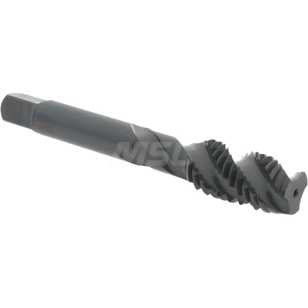 Hertel K033026AS Spiral Flute Tap 1/2-13, UNC, 3 Flute, Plug Chamfer, 3B Class of Fit, High-Speed Steel, Oxide Finish