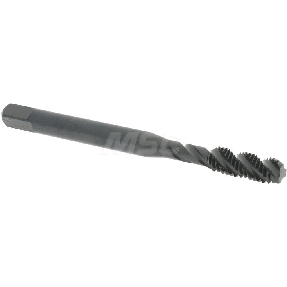 Hertel K033009AS Spiral Flute Tap #10-32, UNF, 3 Flute, Bottoming Chamfer, 2B Class of Fit, High-Speed Steel, Oxide Finish