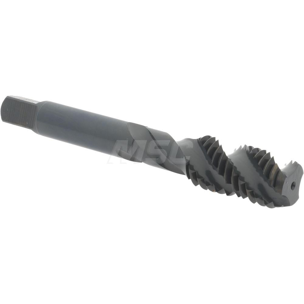 Hertel K033027AS Spiral Flute Tap 1/2-13, UNC, 3 Flute, Bottoming Chamfer, 3B Class of Fit, High-Speed Steel, Oxide Finish