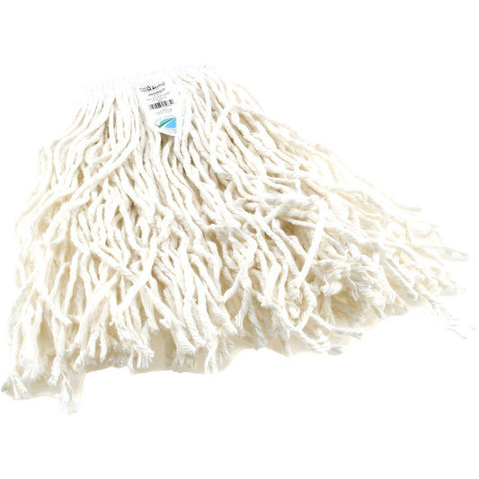 Pro-Source 09245523 Wet Mop Cut Clamp Jaw, Medium, White Mop, Rayon