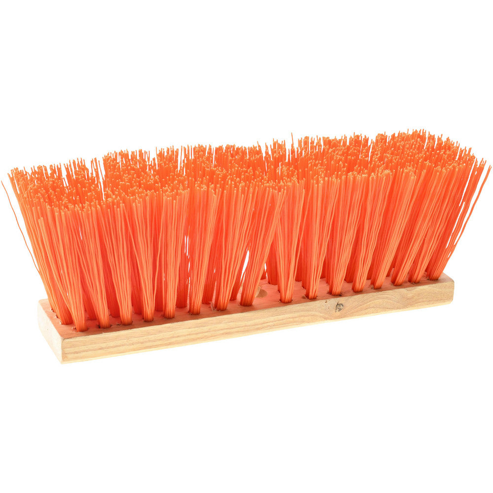 Pro-Source SWP16-ORG Push Broom 16" Wide, Polyester Bristle