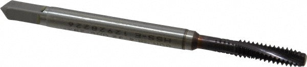 Guhring 9029220035050 Spiral Flute Tap #6-32, UNC, 3 Flute, Modified Bottoming, 2BX Class of Fit, Powdered Metal, TiAlN Finish