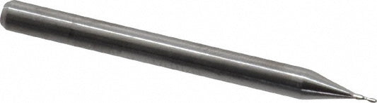 Kyocera SGS Precision Tools 00826 Square End Mill 1/64'' Dia, 1/16'' LOC, 1/8'' Shank Dia, 1-1/2'' OAL, 2 Flutes, Solid Carbide