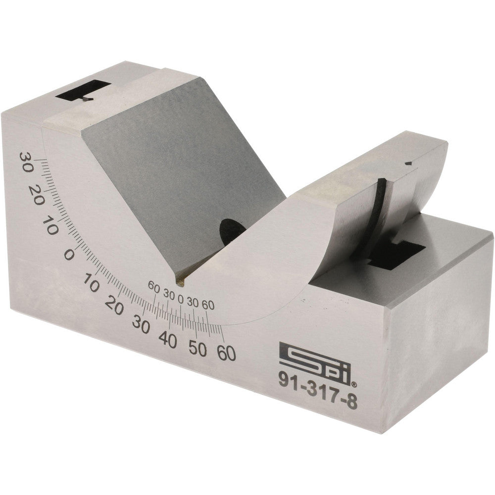 SPI 91-317-8 3-3/4 Inch Long x 1-3/4 Inch Wide x 2 Inch High, Tool Steel, 0 to 60&deg Adjustable Angle Block