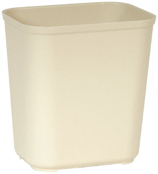 Rubbermaid FG254300BEIG Fire Resistant Wastebasket, 28 qt, Beige