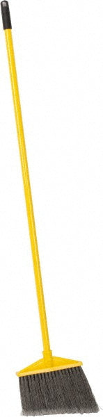 Rubbermaid FG637500GRAY 10.5" Angle Broom, Vinyl-Coated Metal Handle, Flagged Polypropylene Fill, Gray