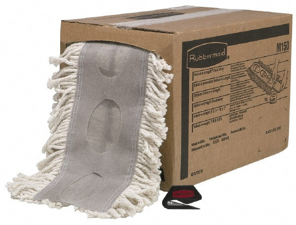 Rubbermaid FGM15000WH00 Cut-to-Length Cotton Dust Mop, White, Customize your Dust Mop to Fit Any Frame