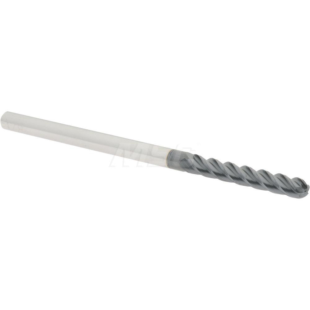 Accupro 09308719 Ball End Mill 0.125" Dia, 0.75" LOC, 4 Flute, Solid Carbide