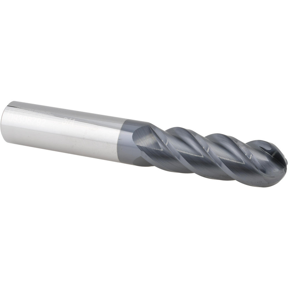 Accupro 09308792 Ball End Mill 3/4" Dia, 2-1/4" LOC, 4 Flute, Solid Carbide