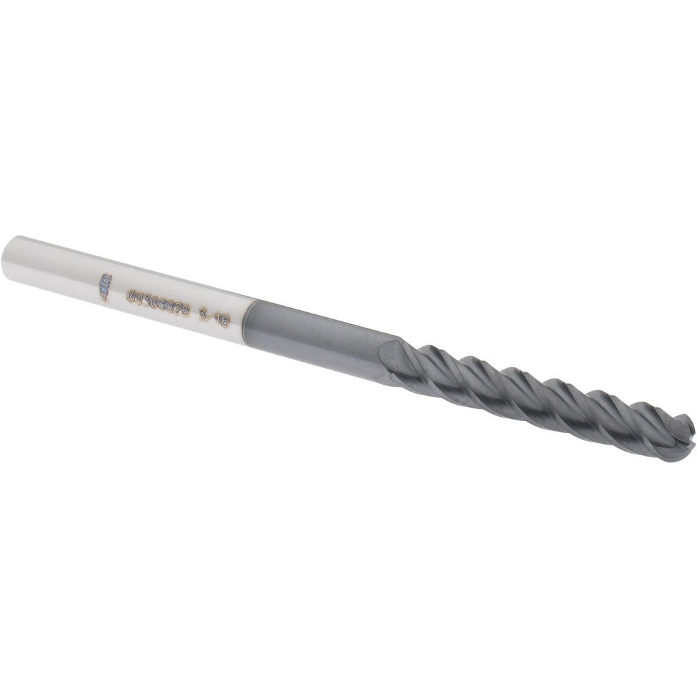 Accupro 09308826 Ball End Mill 0.1875" Dia, 1.125" LOC, 4 Flute, Solid Carbide