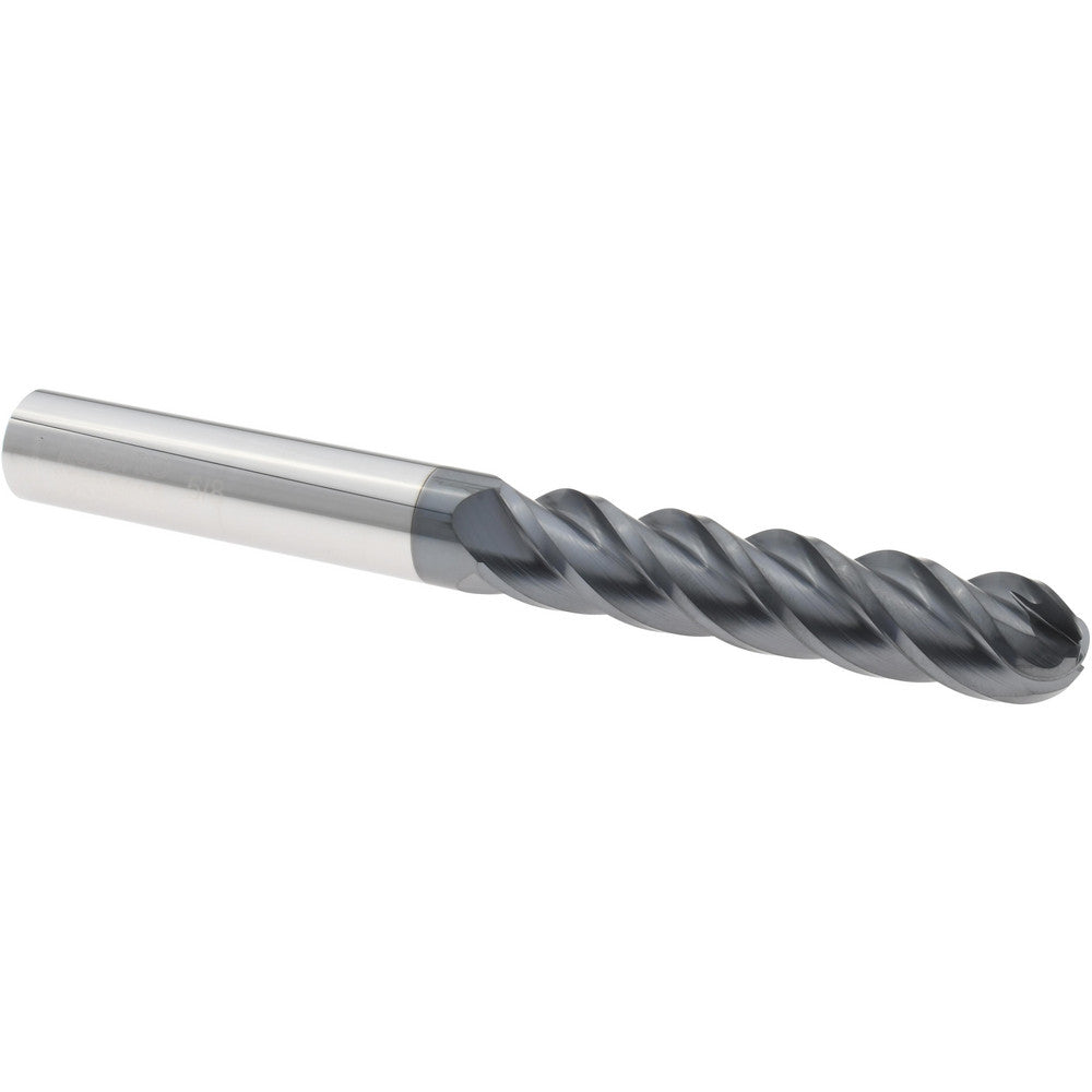 Accupro 09308883 Ball End Mill 5/8" Dia, 3" LOC, 4 Flute, Solid Carbide