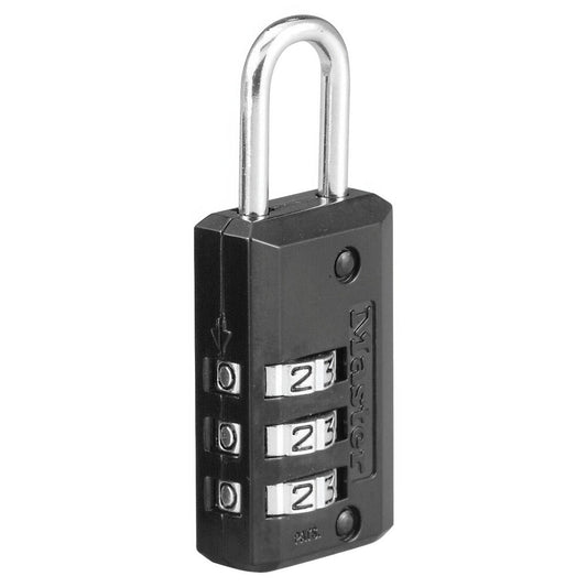 Master Lock 646D Combination Lock Die-Cast Zinc, 1-3/16" Wide, Black Finish