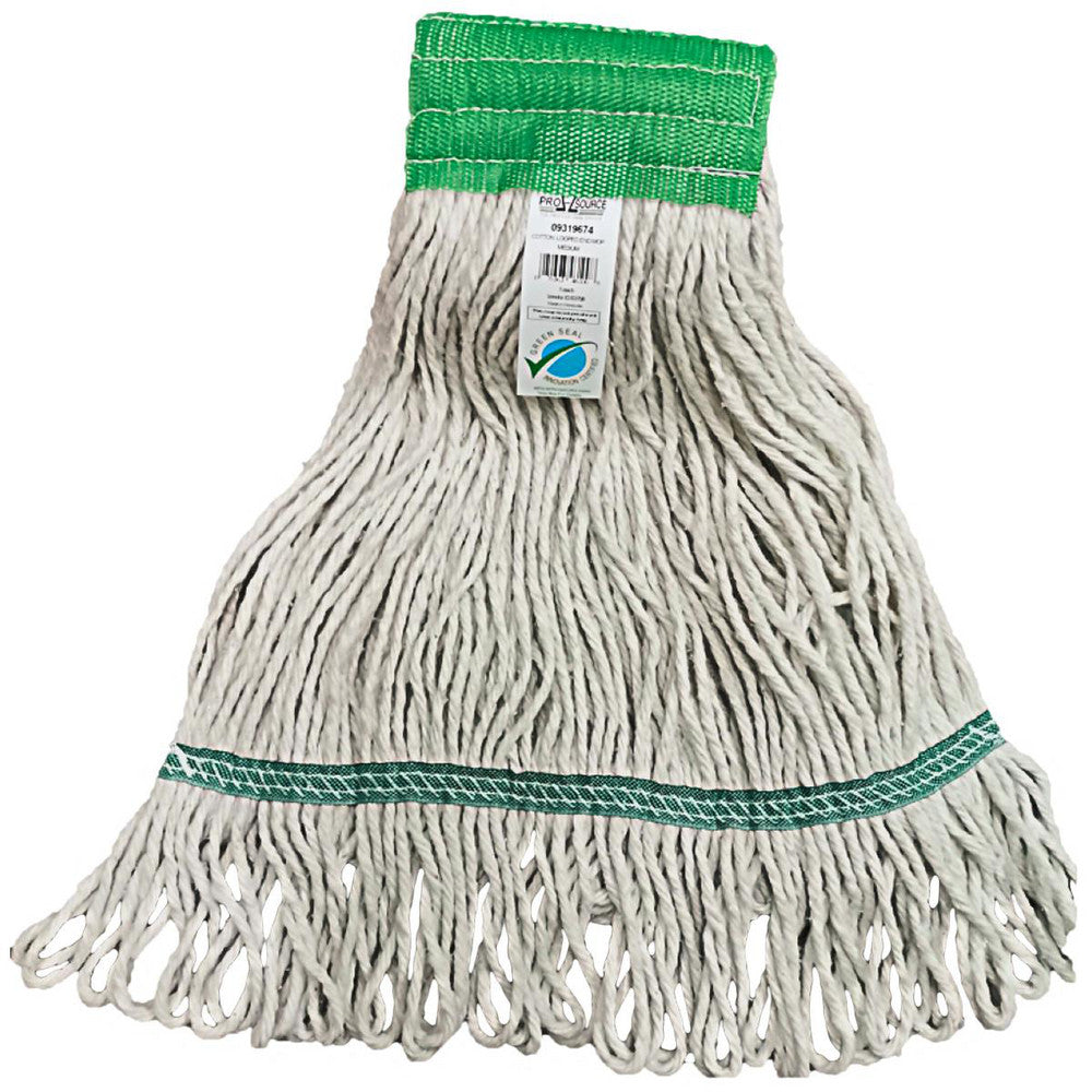 Pro-Source 09319674 Wet Mop Loop Clamp Jaw, Medium, White Mop, Cotton