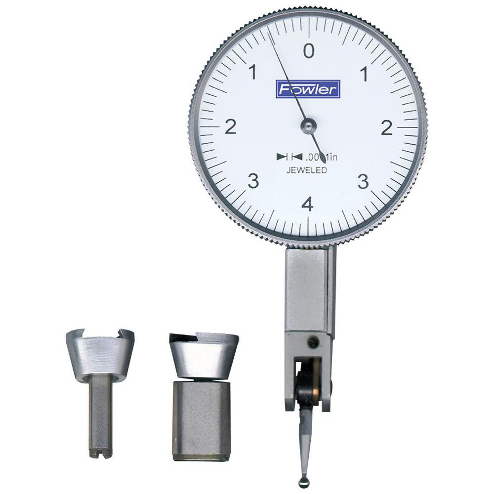 Fowler 52-563-777-0 Horizontal Dial Test Indicator 0.0080" Max, 0-5-0 Dial Reading, 0.000150" Accuracy