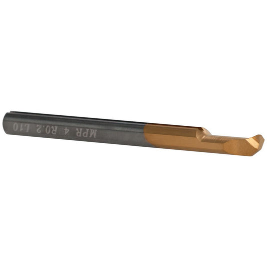 Carmex MPR4R0.2L10 Profile Boring Bar 0.16" Min Bore, 0.39" Max Depth, Right Hand Cut, Solid Carbide