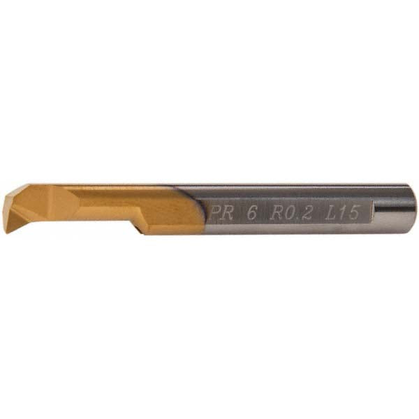Carmex MPR6R0.2L15 Profile Boring Bar 0.24" Min Bore, 0.59" Max Depth, Right Hand Cut, Solid Carbide