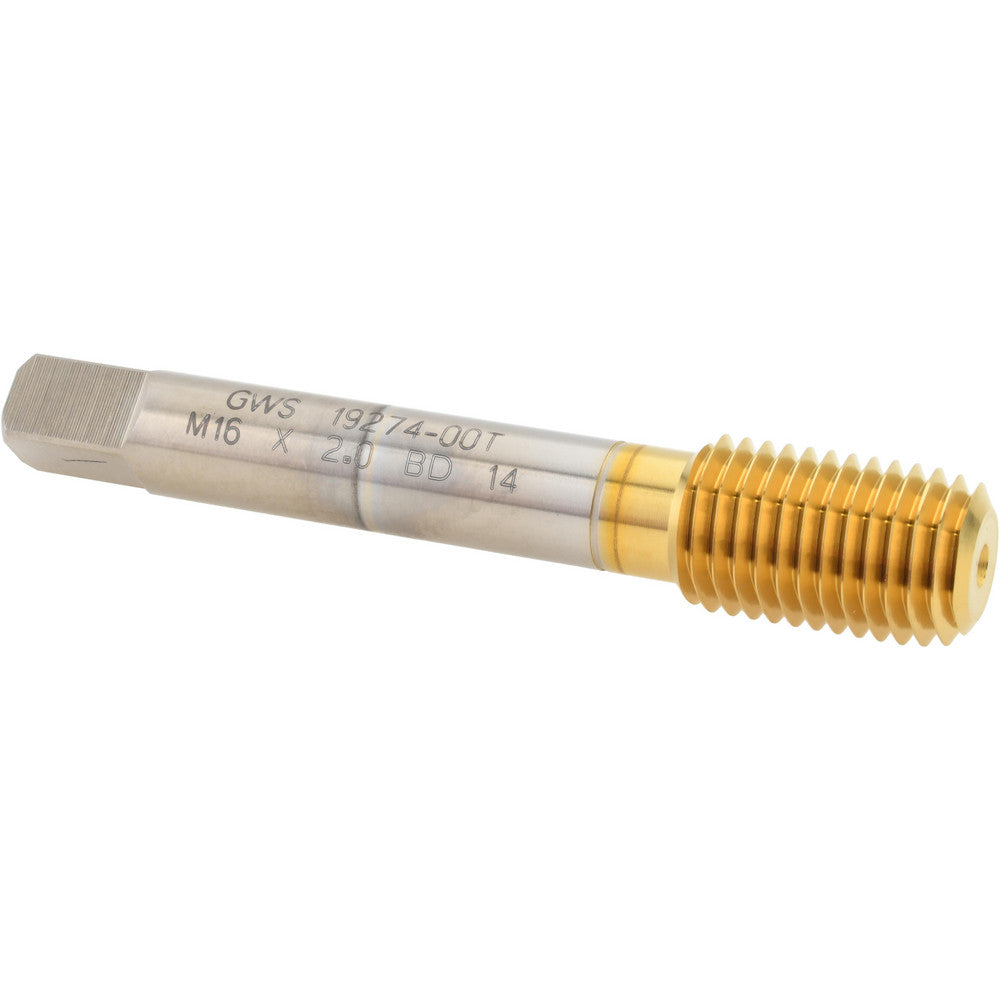 Balax 19274-00T Thread Forming Tap M16x2 Metric, 6H Class of Fit, Bottoming Chamfer, High-Speed Steel, Titanium Nitride Finish
