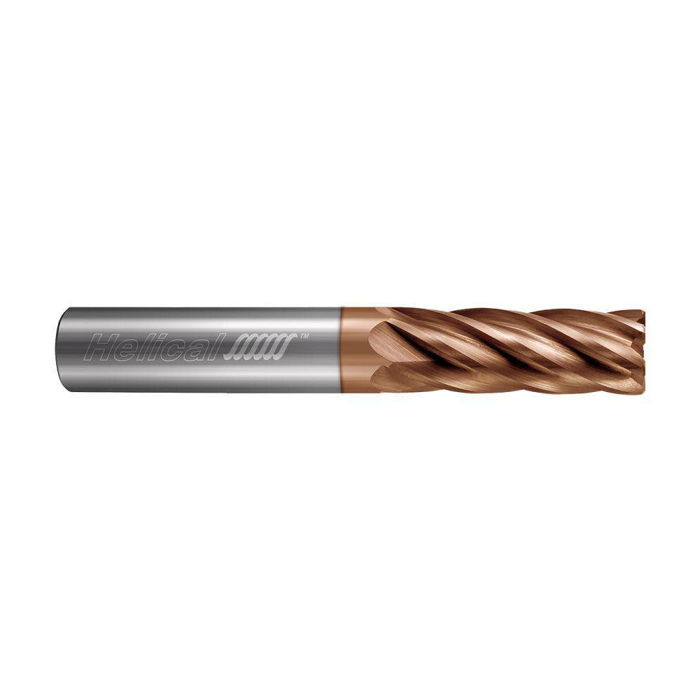 Helical Solutions 86190 Corner Radius End Mill 1/2" Dia, 1" LOC, 0.0300" Radius, 6 Flute, Solid Carbide
