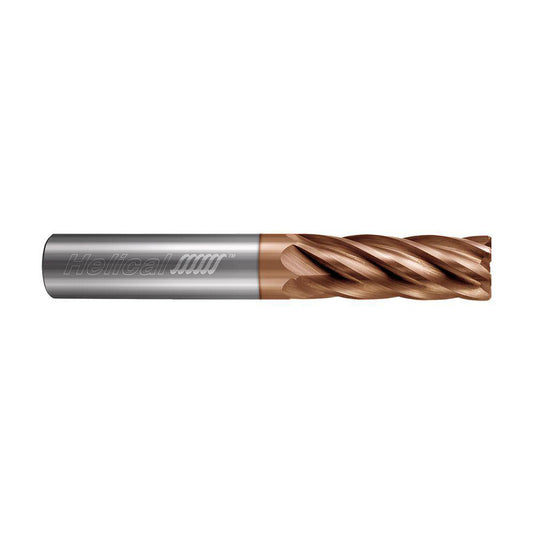 Helical Solutions 86190 Corner Radius End Mill 1/2" Dia, 1" LOC, 0.0300" Radius, 6 Flute, Solid Carbide