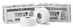 Scott 03148 High-Capacity Jumbo Roll Toilet Paper, 2-Ply, White, Non-perforated, Compact Case for Easy Storage