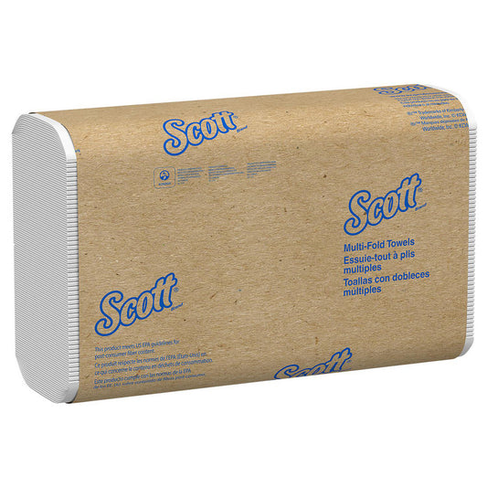 Scott 01804 Multifold Paper Towels (01804), with Absorbency Pockets™, 9.2" x 9.4" Sheets, Compressed Pack, White