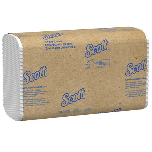 Scott 03623 C-Fold Paper Towels with Absorbency Pockets, White