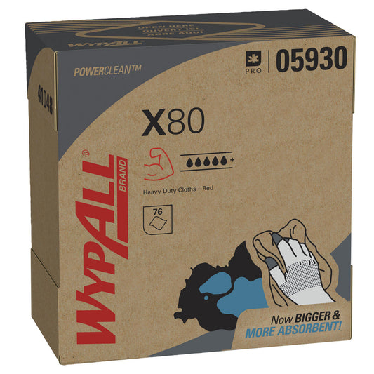 WypAll 05930 X80   Shop Towel/Industrial Wipes Dry, 76 Ct