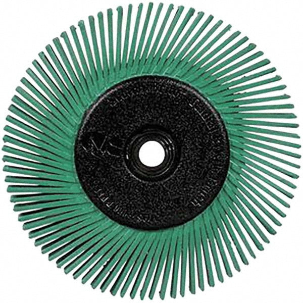 3M 7100138347 Radial Bristle Brush Plain Arbor Connection, 1" Arbor Hole