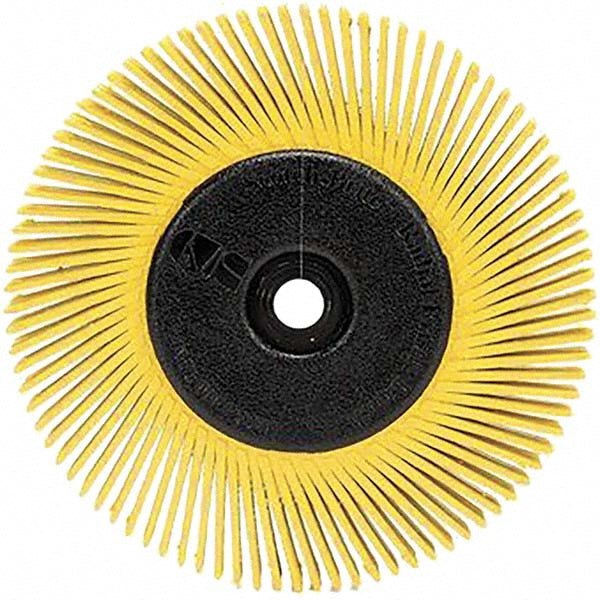 3M 7100138291 Radial Bristle Brush Plain Arbor Connection, 1" Arbor Hole