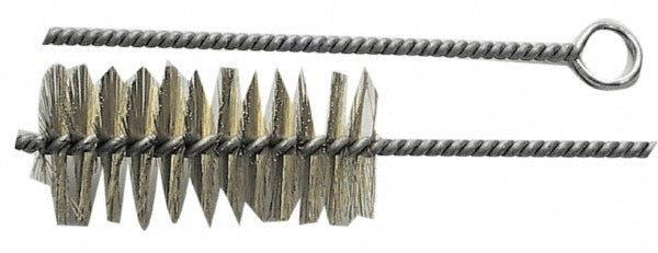Schaefer Brush 14612 3" Long x 7/8" Diam Brass Long Handle Wire Tube Brush