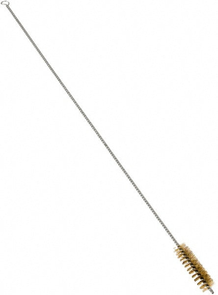 Schaefer Brush 14652 3" Long x 7/8" Diam Brass Long Handle Wire Tube Brush