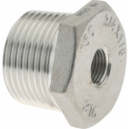Merit Brass K614-1202 Pipe Bushing 3/4 x 1/8", 316 Stainless Steel