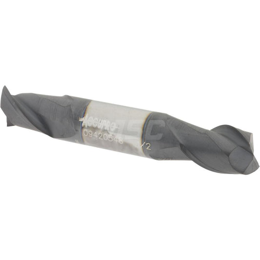 Accupro 09420548 Square End Mill 1/2'' Dia, 5/8'' LOC, 1/2'' Shank Dia, 3'' OAL, 2 Flutes, Solid Carbide
