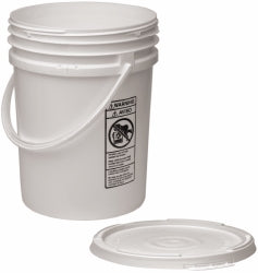 CEP LP5SL 5.5 Gallon Closure Capacity, Screw On Closure, White Drum Pail