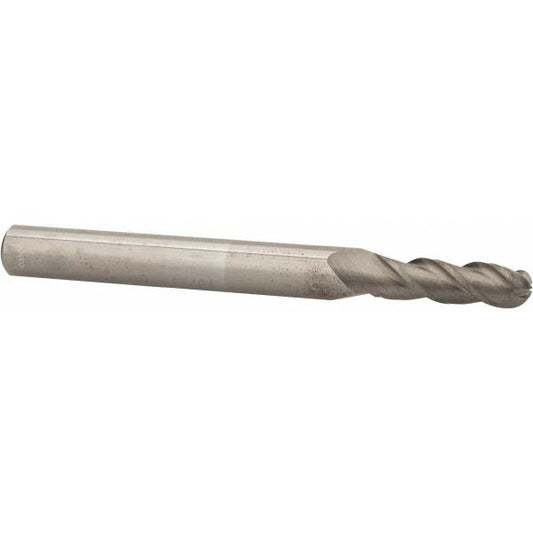 Accupro 09492349 Ball End Mill 0.2031" Dia, 0.625" LOC, 3 Flute, Solid Carbide