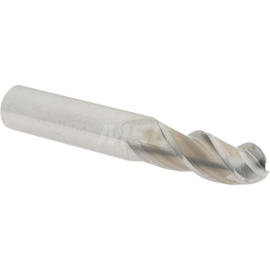 Accupro 09492471 Ball End Mill 0.4063" Dia, 1" LOC, 3 Flute, Solid Carbide