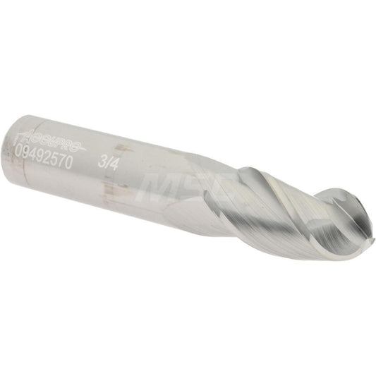 Accupro 09492570 Ball End Mill 0.75" Dia, 1.5" LOC, 3 Flute, Solid Carbide