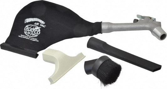 US Airtool 53-A1080 Portable Vacuum Air Gun Kit with Round Brush, Crevice Tool & 5" Wide Nozzle