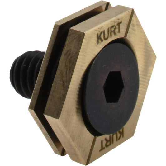 Kurt MT5 5/8" Aluminum Bronze Hex, 5/16-18 Stud Thread, Symmetrical Hex Clamp