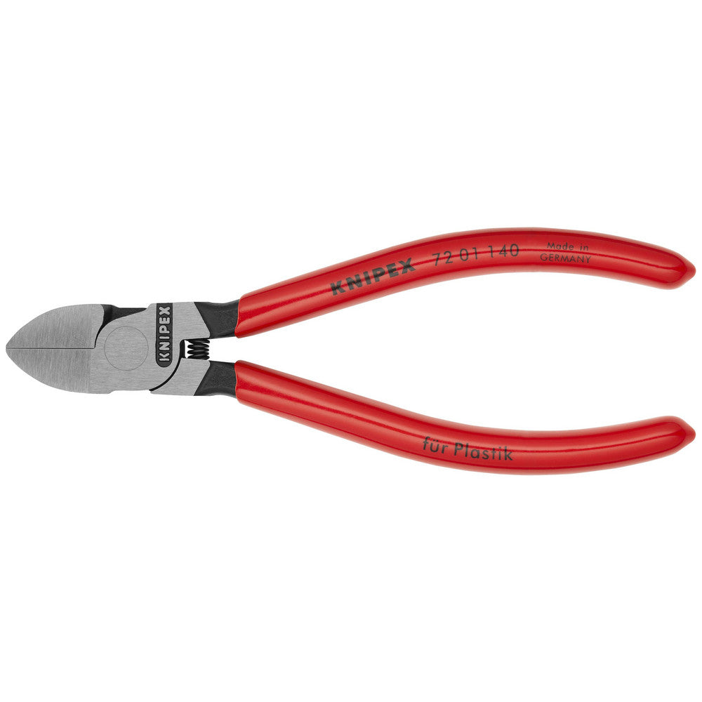 Knipex 72 01 140 Cutting Pliers Insulated No  Capacity (Inch) 3/16  Overall Length (Inch) 5-1/2  Head Style Cutter Diagonal  Cutting Style Standard  Handle Color Red