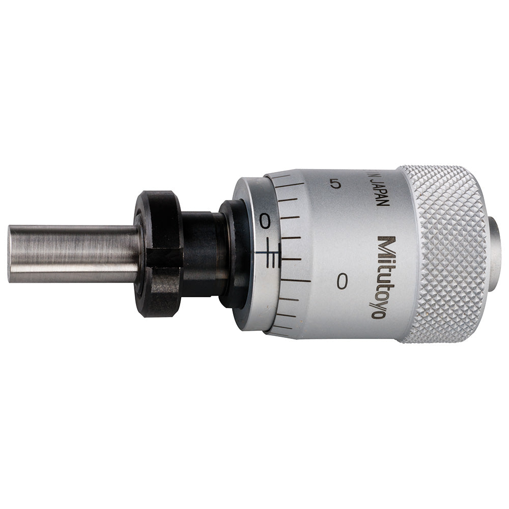 Mitutoyo 148-360-10 Mic Head, 0-.5", .001", Flat, w/Clamp Nut, .375", Large Thimble-.79"