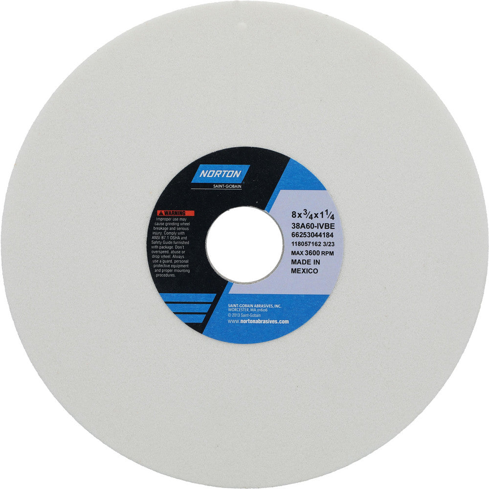 Norton 66253044184 Surface Grinding Wheel 8" Dia, 3/4" Thick, 1-1/4" Hole, 60 Grit, I Hardness
