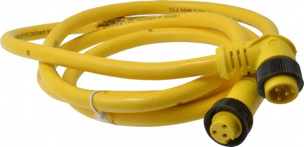 Brad Harrison 113022A01F060 13 Amp, Female 90&deg to Male 90&deg Cordset Sensor and Receptacle
